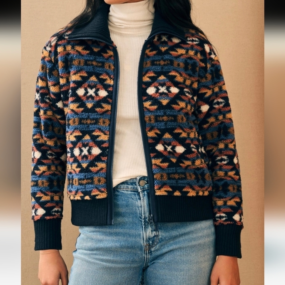 Faherty-Thunder Voice Eagle High Pile Fleece Jacket-Size XS